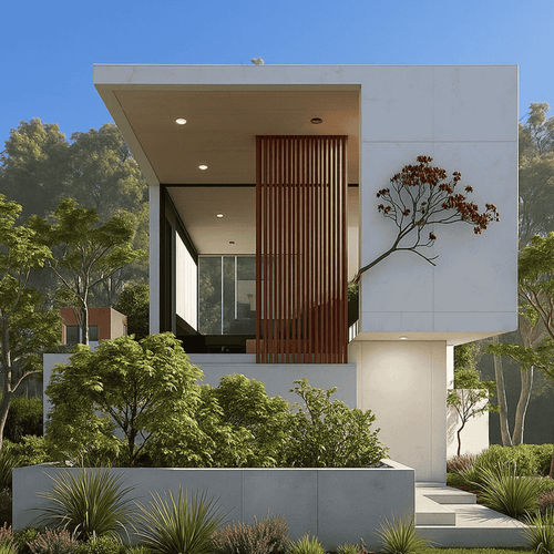 Brise Em WPC Externo Cor: Teca 2,5 x 5,0 x 290cm