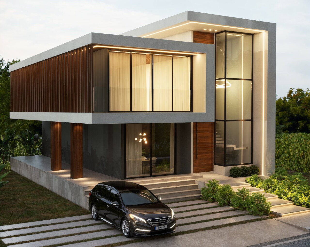 Brise WPC Externo Cor Teca 2,90m x 6cm x 4,2cm
