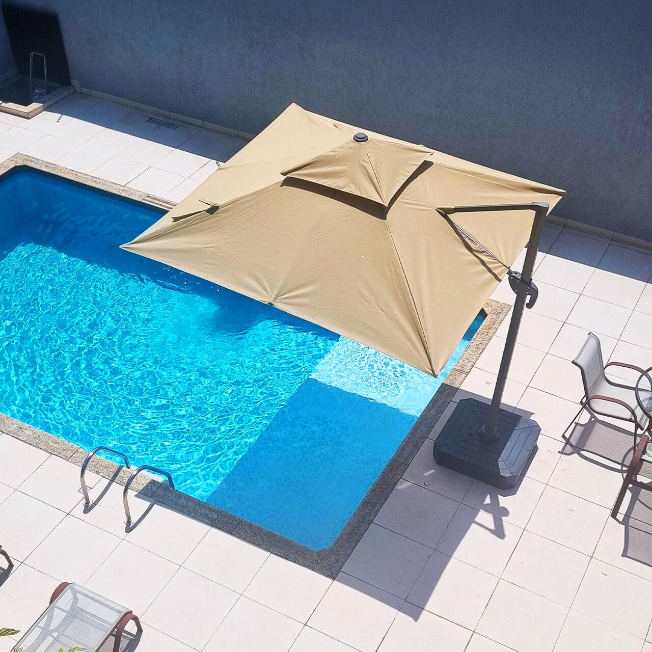 Ombrelone Guarda Sol Java Aluminio 3,0 x 3,0 C/ Base 100L