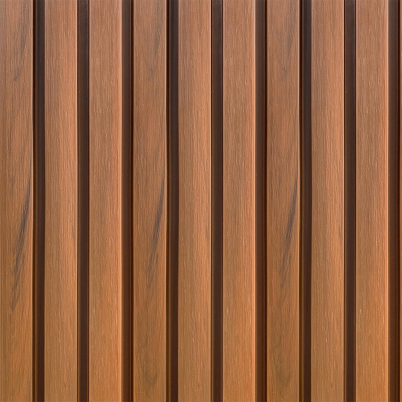 Painel Ripado WPC Externo Cor Amendoa 2,90m x 20cm (0,58m²)