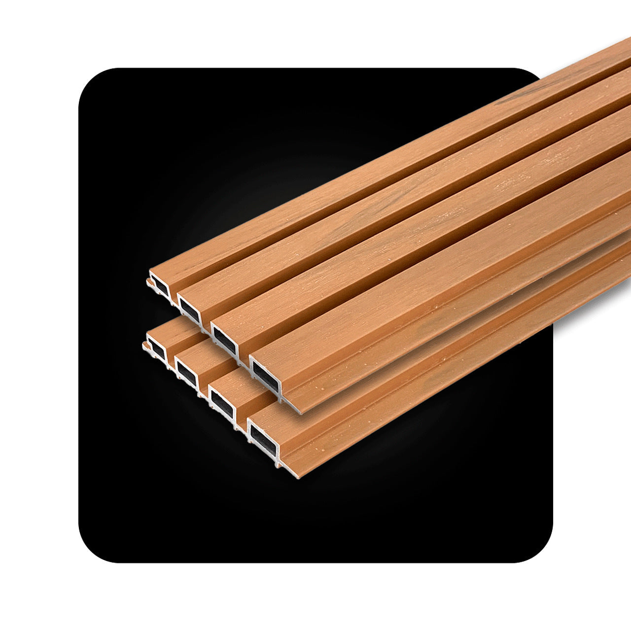 Painel Ripado WPC Externo Cor Amendoa 2,90m x 20cm (0,58m²)