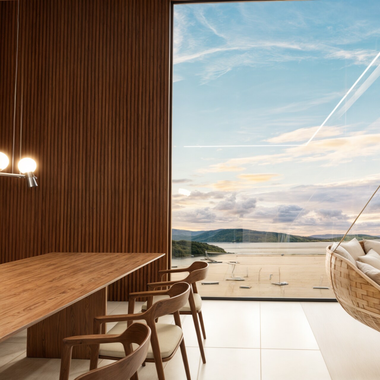 Painel Ripado WPC Externo Cor Amendoa 2,90m x 20cm (0,58m²)