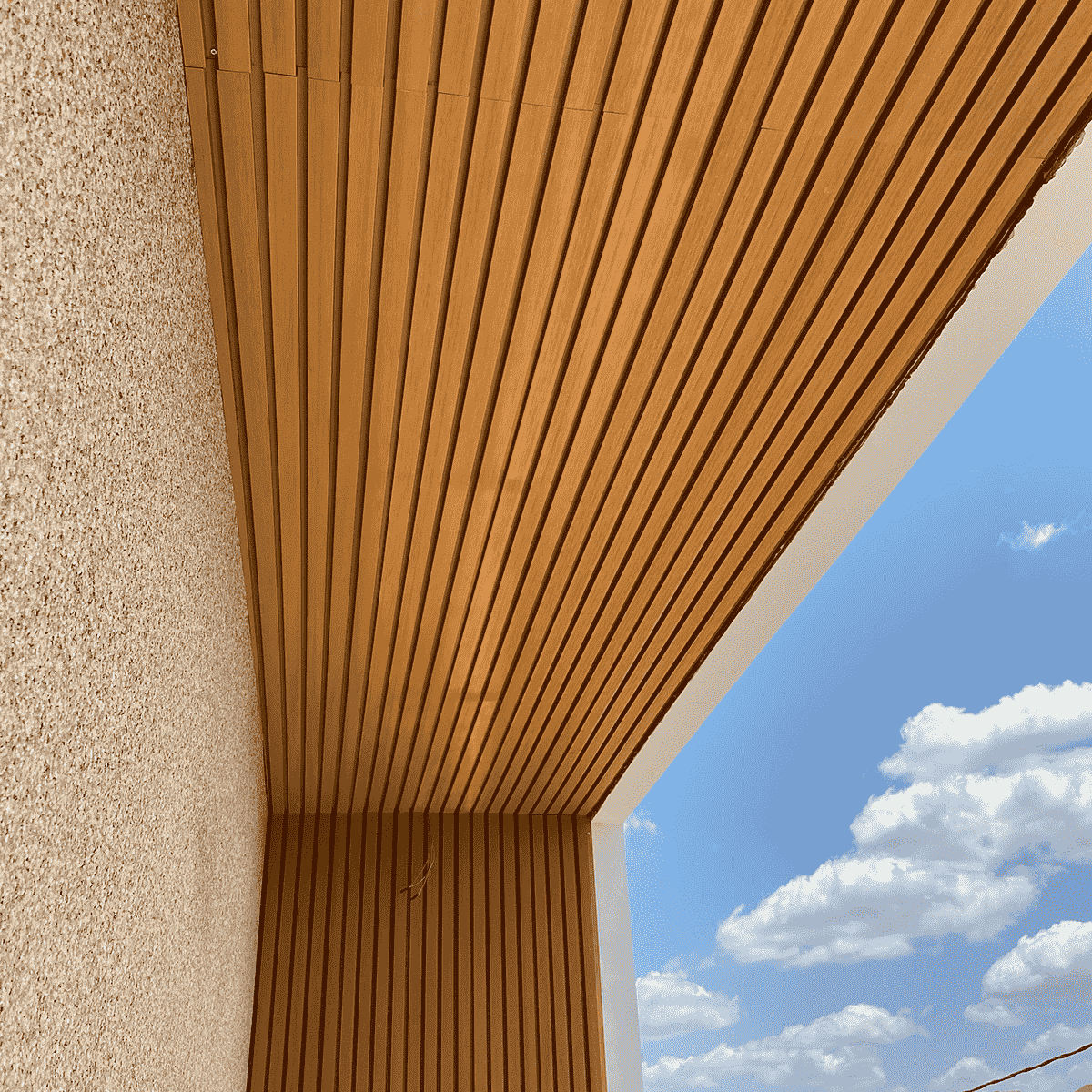 Painel Ripado WPC Externo Cor Angelim Ouro 2,90m x 20cm (0,58m²)