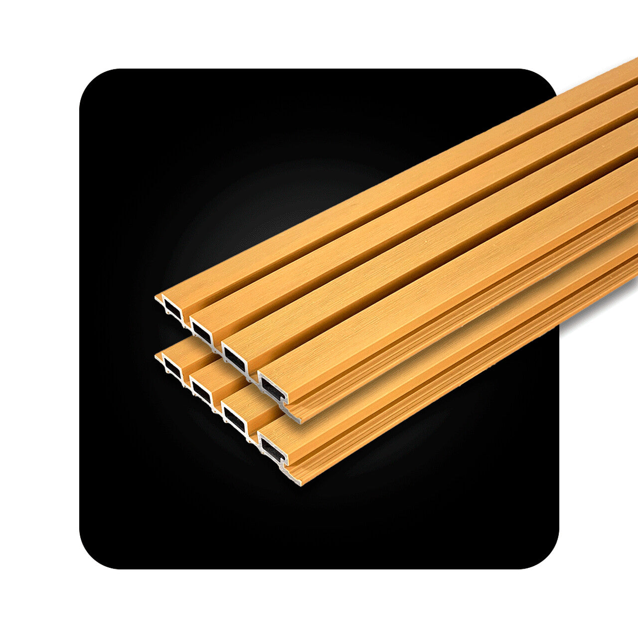 Painel Ripado WPC Externo Cor Angelim Ouro 2,90m x 20cm (0,58m²)