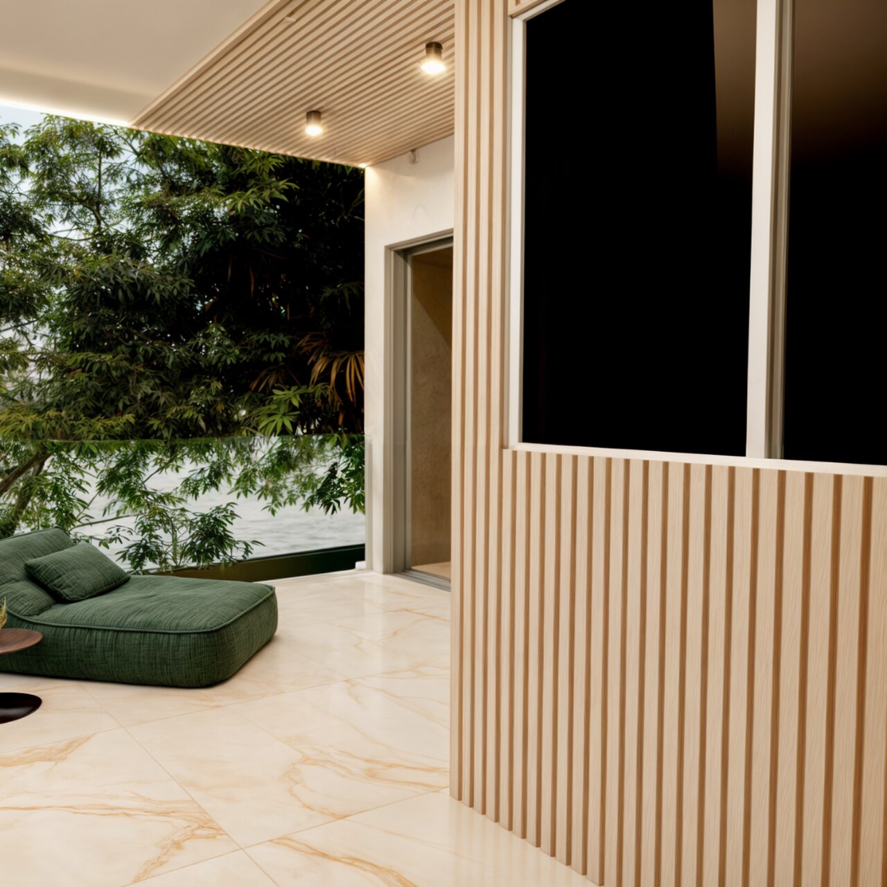 Painel Ripado WPC Externo Cor Creme 2,90m x 20cm (0,58m²)