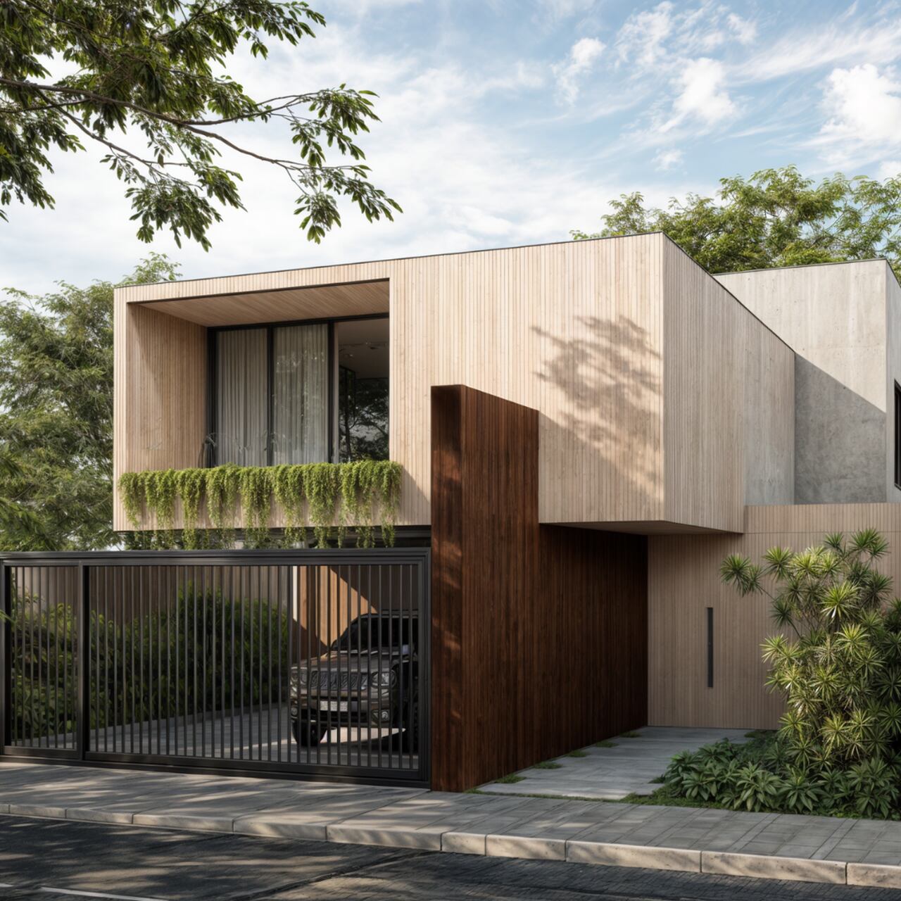 Painel Ripado WPC Externo Cor Creme 2,90m x 20cm (0,58m²)