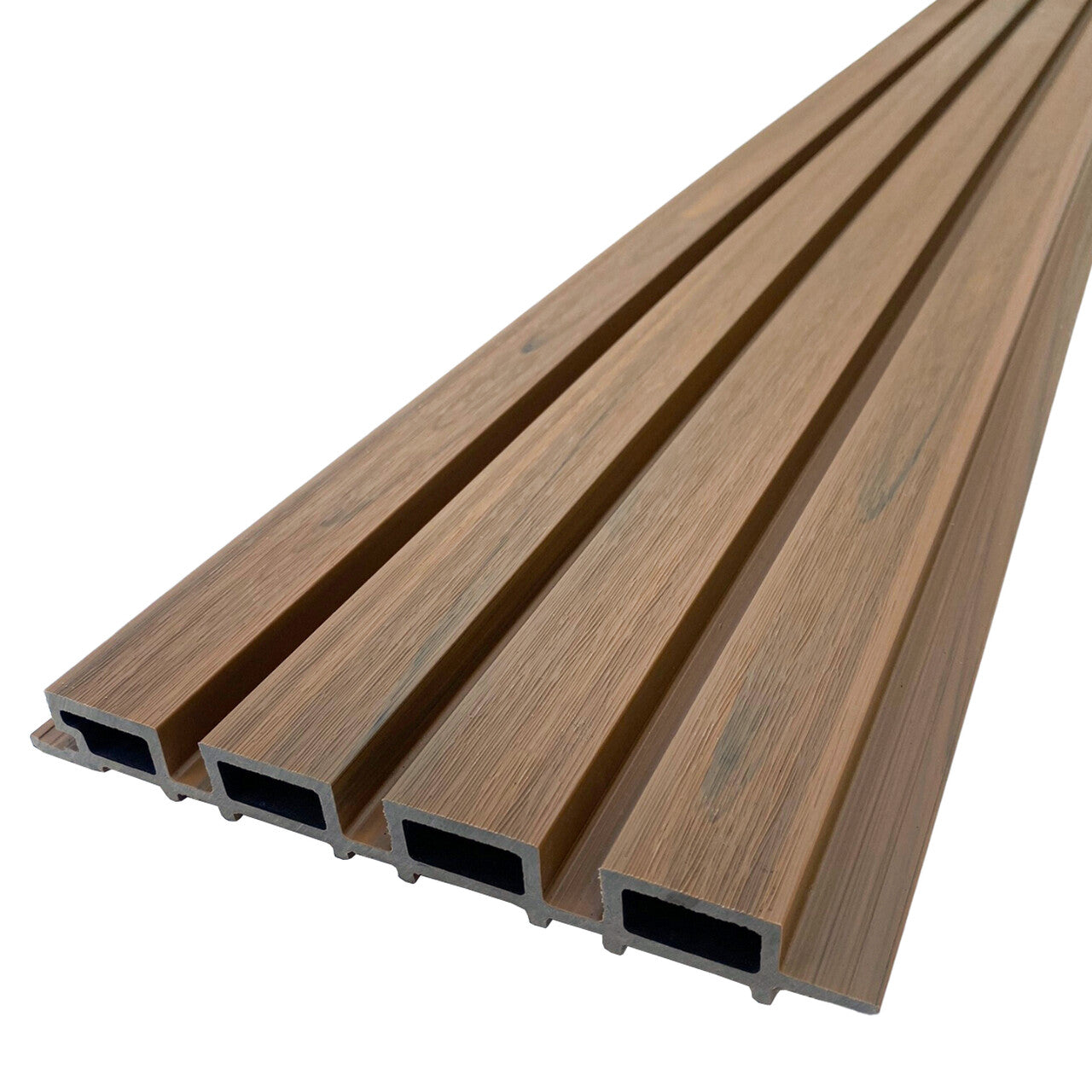 Painel Ripado WPC Externo Cor Teca 2,90m x 20cm (0,58m²)
