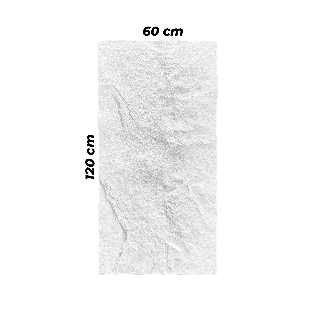 Rocha Leve Revestimento Pedra 3D Cor Branco 1.20m X 0,60m