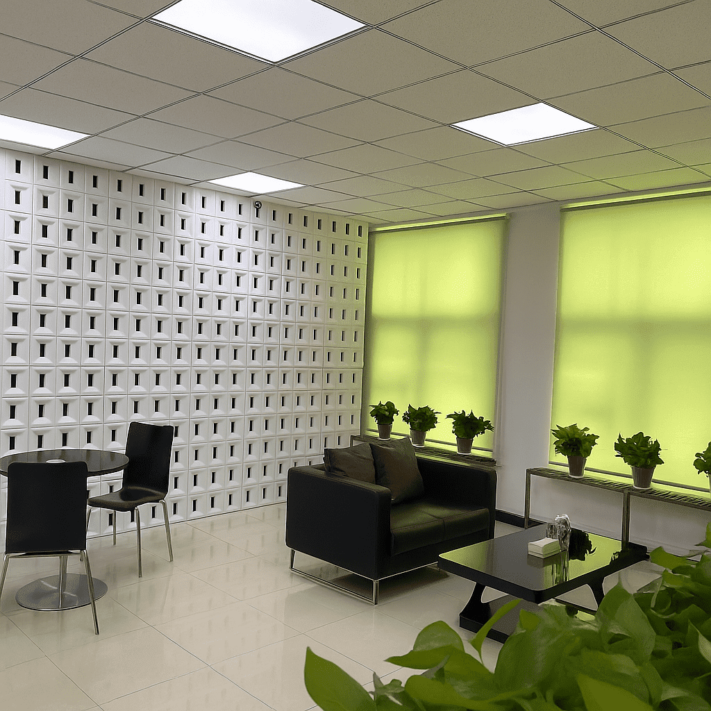 Rocha Leve Revestimento Cobogó Divisória 2 Faces 3D em PU 1,20 X 0,60m