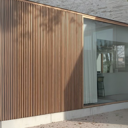 Brise Em WPC Externo Cor: Teca 2,5 x 2,5 x 290cm