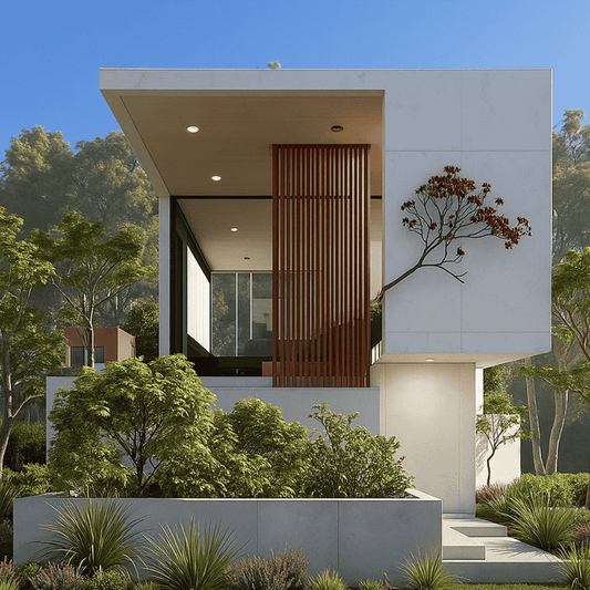 Brise Em WPC Externo Cor: Teca 2,5 x 5,0 x 290cm