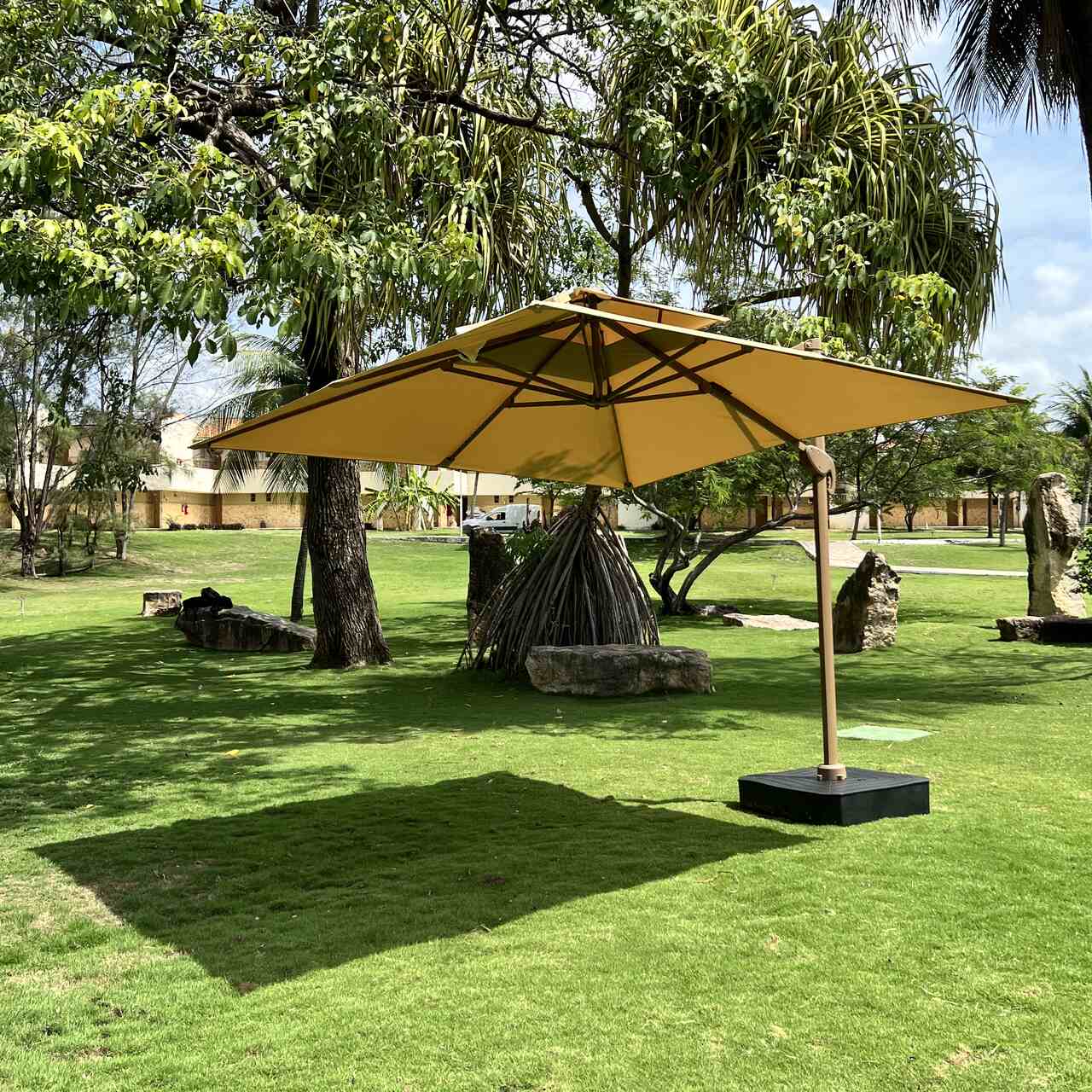 Ombrelone Guarda Sol Premium Alumínio 2,5 x 2,5  C/ Base em 100L