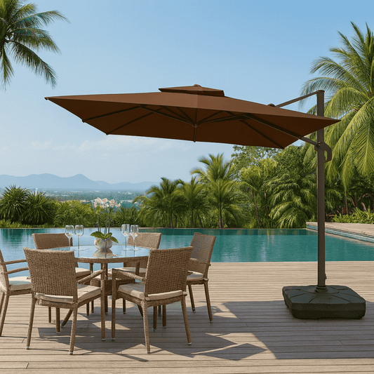 Ombrelone Guarda Sol Premium Aluminio 3,0 x 3,0  C/ Base em 100L