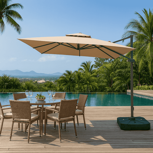Ombrelone Guarda Sol Premium Alumínio 2,5 x 2,5  C/ Base em 100L