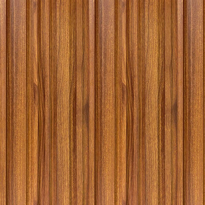 Painel Ripado Cor: Nogueira de uso Interno em WPC Double 2,90m x 18cm (0,522m²)