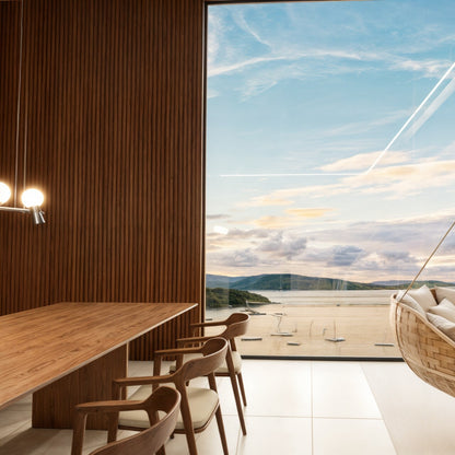 Painel Ripado WPC Externo Cor Amendoa 2,90m x 20cm (0,58m²)