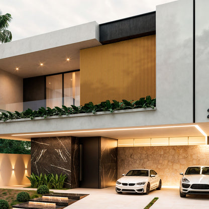 Painel Ripado WPC Externo Cor Angelim Ouro 2,90m x 20cm (0,58m²)