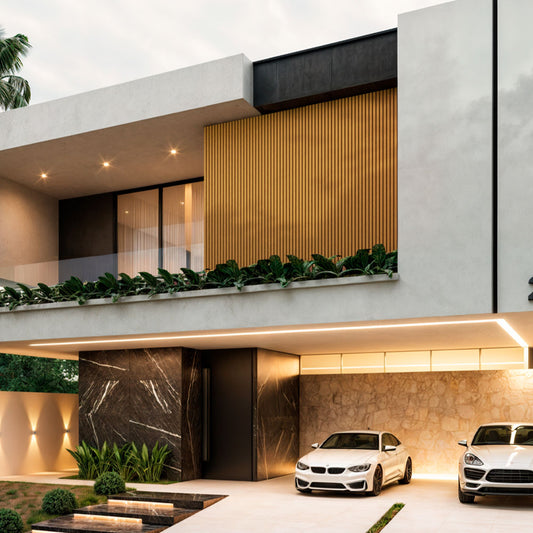 Painel Ripado WPC Externo Cor Angelim Ouro 2,90m x 20cm (0,58m²)