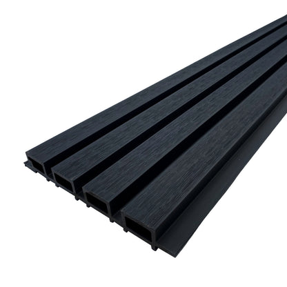 Painel Ripado WPC Externo Cor Preto 2,90m x 20cm (0,58m²)