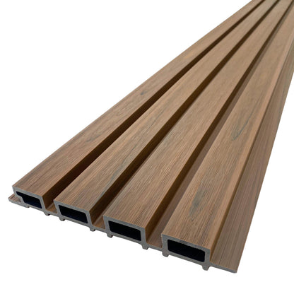 Painel Ripado WPC Externo Cor Teca 2,90m x 20cm (0,58m²)
