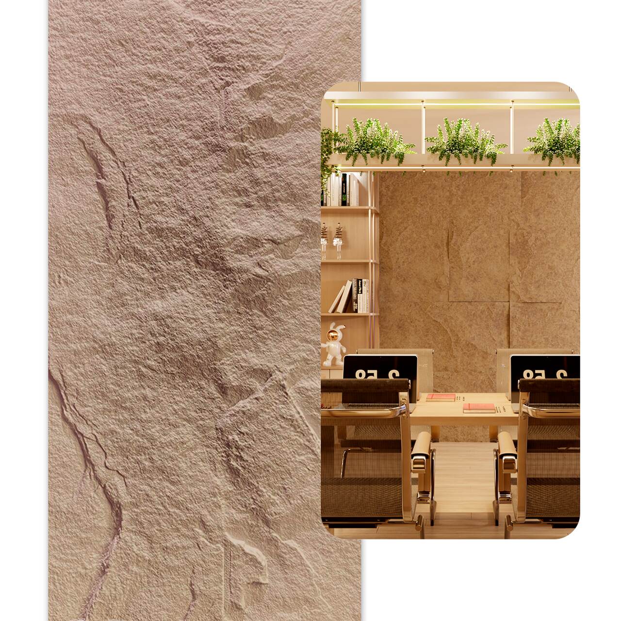 Rocha Leve Revestimento Pedra 3D Cor Cinza 1.20m X 0,60m